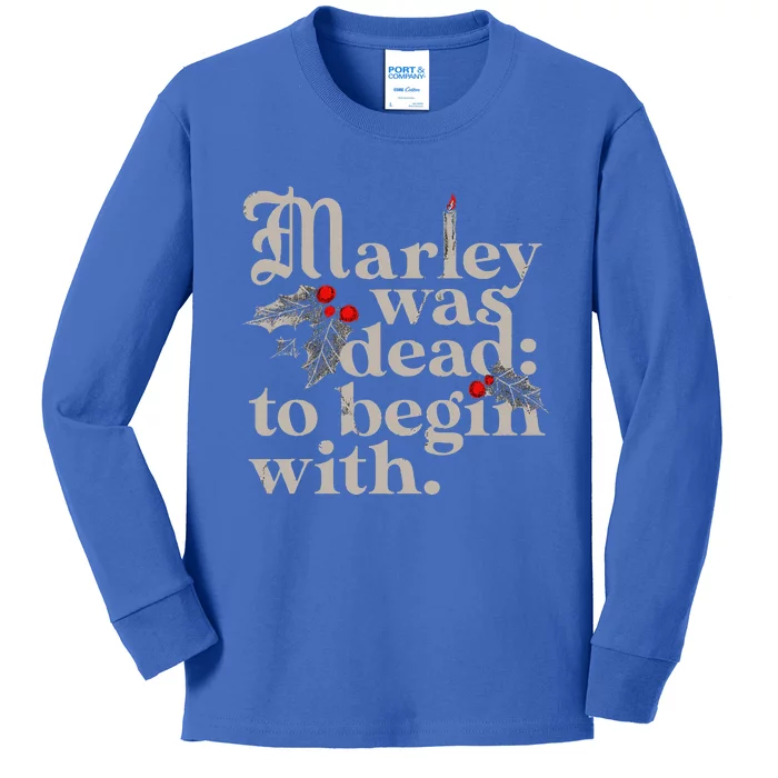 Marley Was Dead To Begin With Kids Long Sleeve Shirt