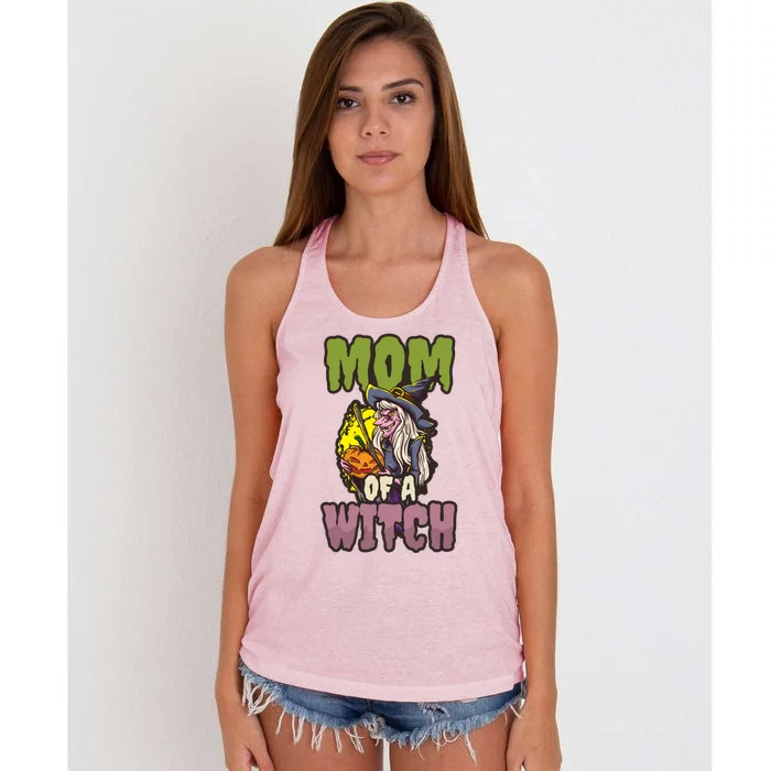 Mom Witch Design Halloween Witch Meaningful Gift Women's Knotted Racerback Tank