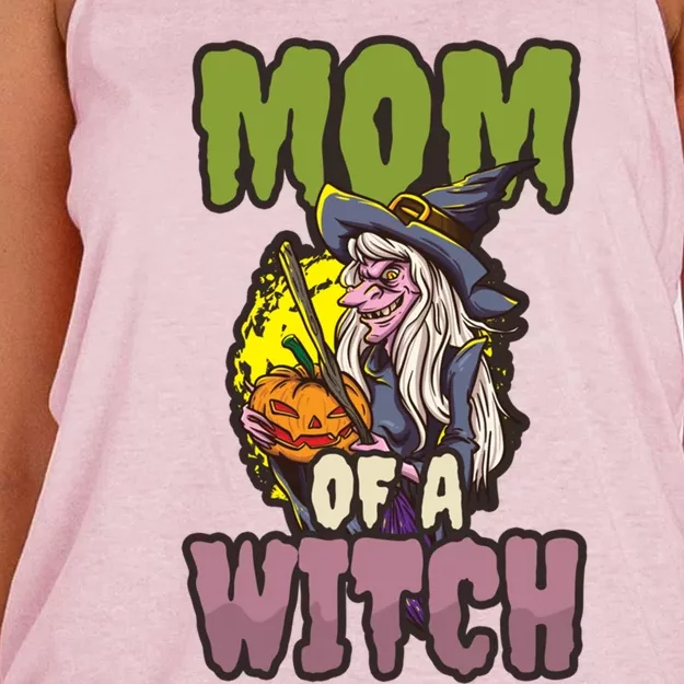 Mom Witch Design Halloween Witch Meaningful Gift Women's Knotted Racerback Tank