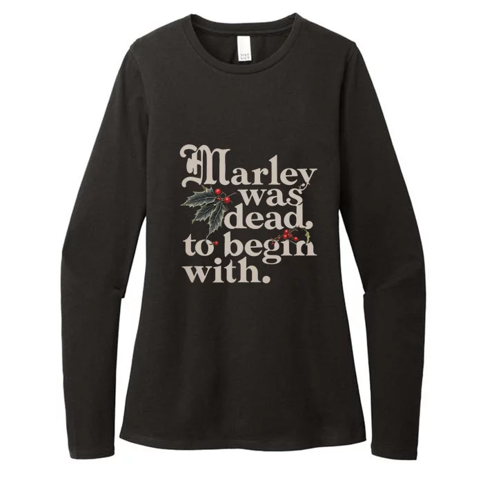 Marley Was Dead To Begin With Funny Quote Womens CVC Long Sleeve Shirt