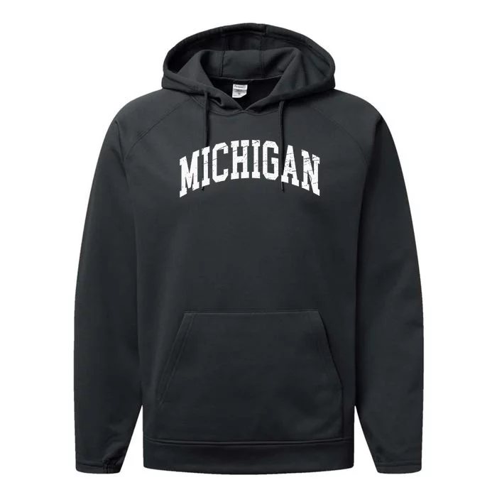 Michigan Worn Design Classic Performance Fleece Hoodie