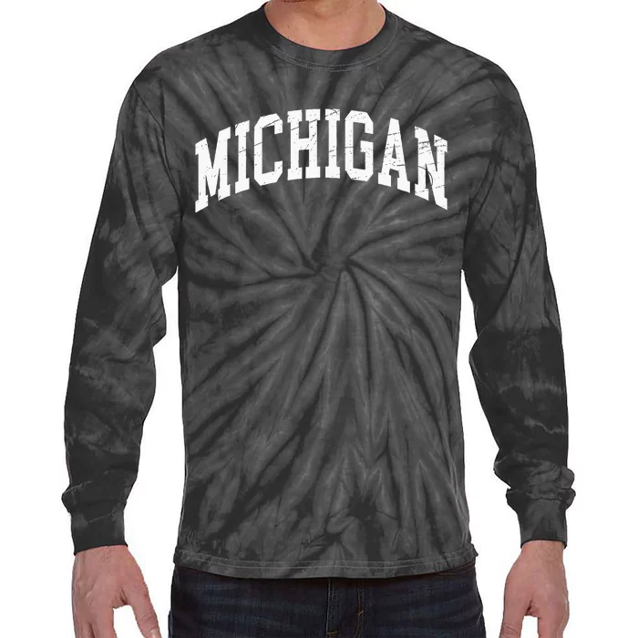 Michigan Worn Design Classic Tie-Dye Long Sleeve Shirt