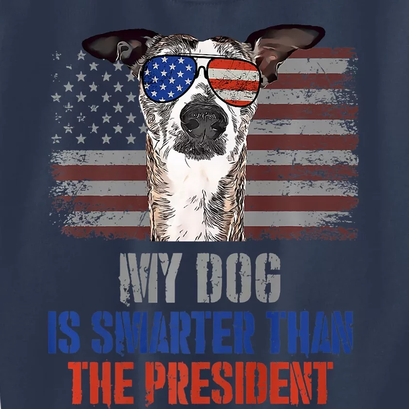 My Whippets Dog Smarter Than President Funny Political Kids Sweatshirt