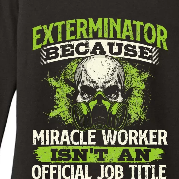 Miracle Worker Exterminator Pest Control Termite Bugs Womens CVC Long Sleeve Shirt