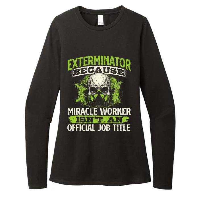 Miracle Worker Exterminator Pest Control Termite Bugs Womens CVC Long Sleeve Shirt