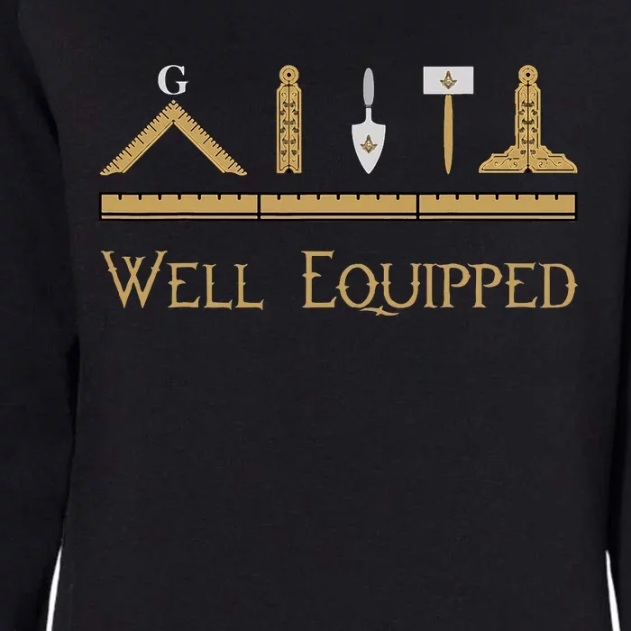 Mason Well Equipped Craft Working Tools Freemason Brothers Womens California Wash Sweatshirt