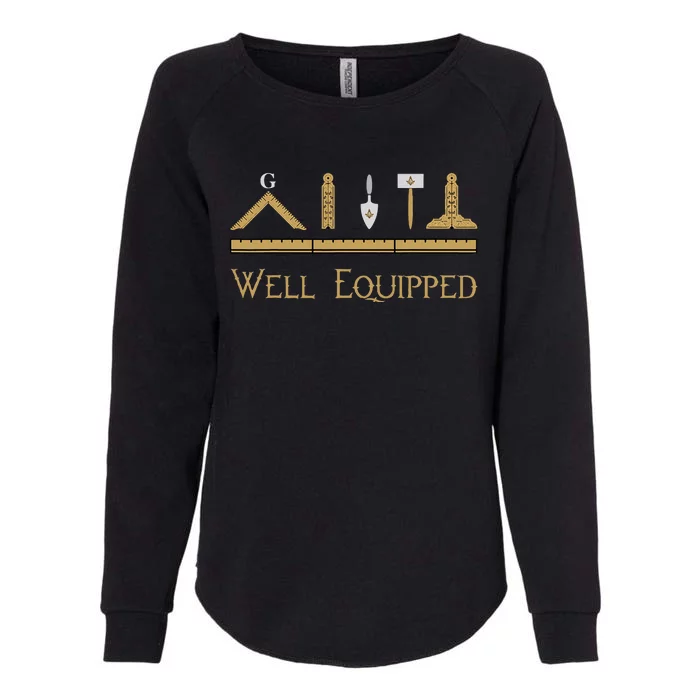 Mason Well Equipped Craft Working Tools Freemason Brothers Womens California Wash Sweatshirt