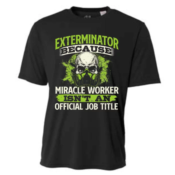 Miracle Worker Exterminator Pest Control Termite Bugs Cooling Performance Crew T-Shirt