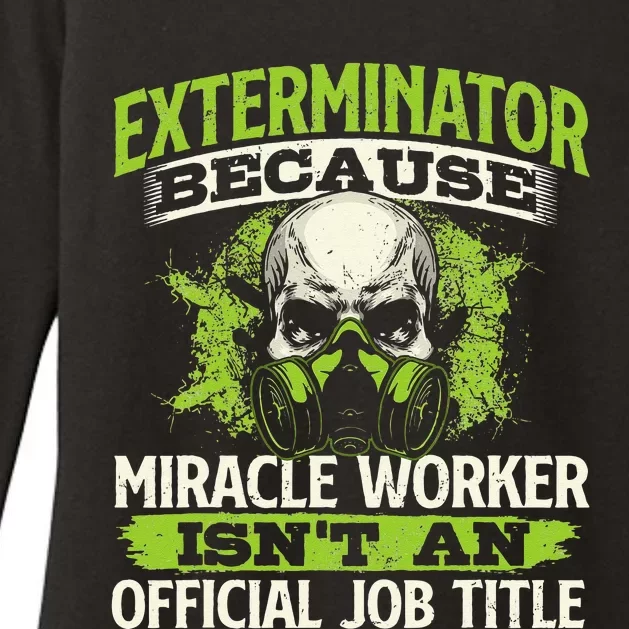 Miracle Worker Exterminator Pest Control Termite Bugs Womens CVC Long Sleeve Shirt