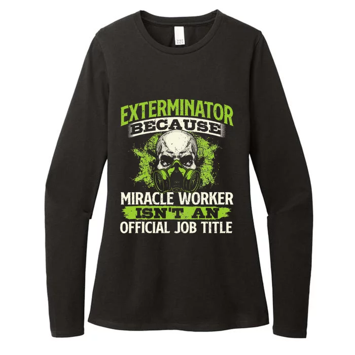 Miracle Worker Exterminator Pest Control Termite Bugs Womens CVC Long Sleeve Shirt