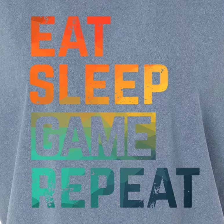 Men Women Eat Sleep Game Repeat Gift Game Controllers Garment-Dyed Women's Muscle Tee