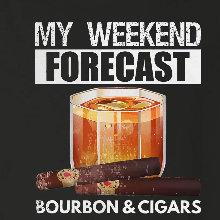 My Weekend Forecast Is Bourbon And Cigar Toddler Long Sleeve Shirt