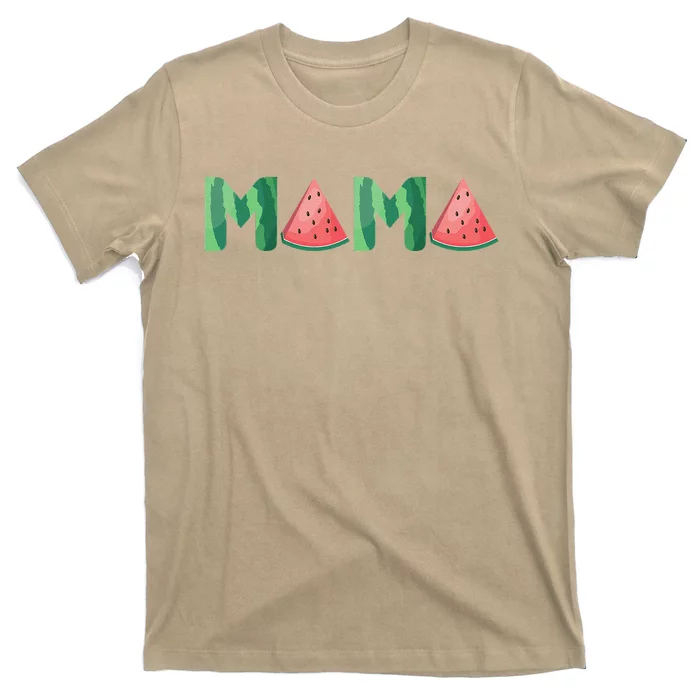 Mama Watermelon Funny Summer Fruit Gift Great Mother's Day T-Shirt