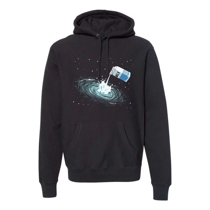 Milky Way Funny Cute Space Astronomy Galaxy Pun Graphic Milk Premium Hoodie