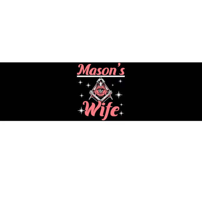 Mason's Wife Freemason Mason Freemasonry Premium Bumper Sticker