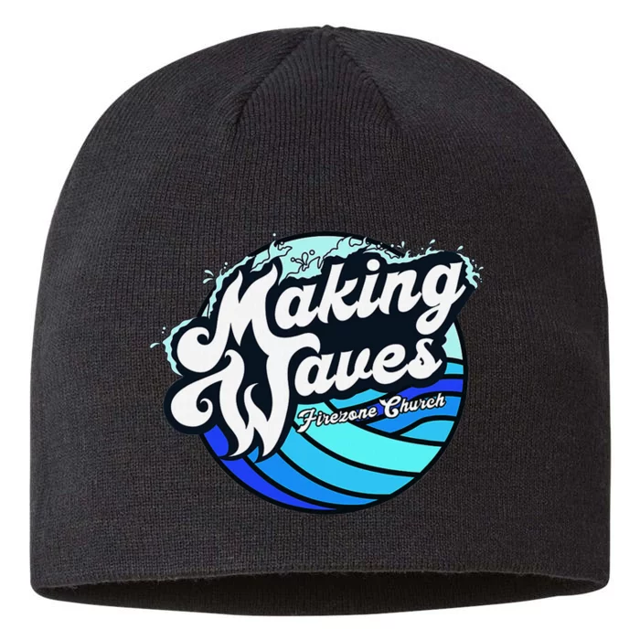 Making Waves Fun And Vibrant Design 8 1/2in Sustainable Knit Beanie