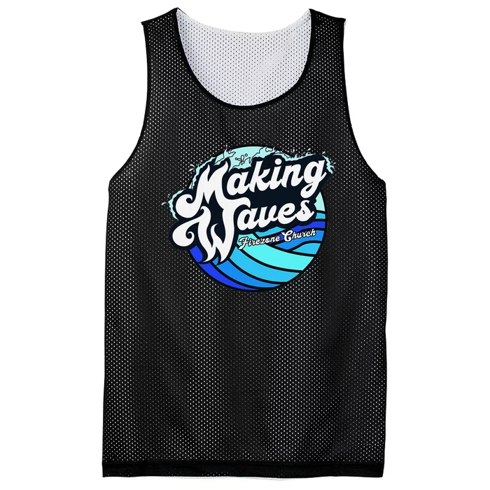 Making Waves Fun And Vibrant Design Mesh Reversible Basketball Jersey Tank