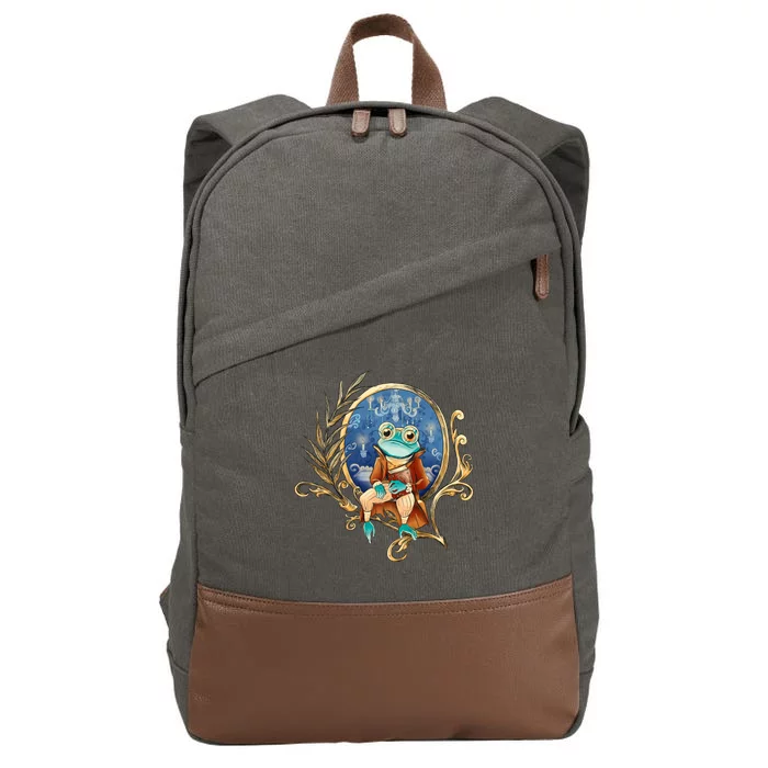 Magic Wizard Frog Fantasy Cotton Canvas Backpack