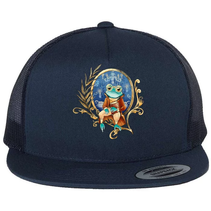 Magic Wizard Frog Fantasy Flat Bill Trucker Hat