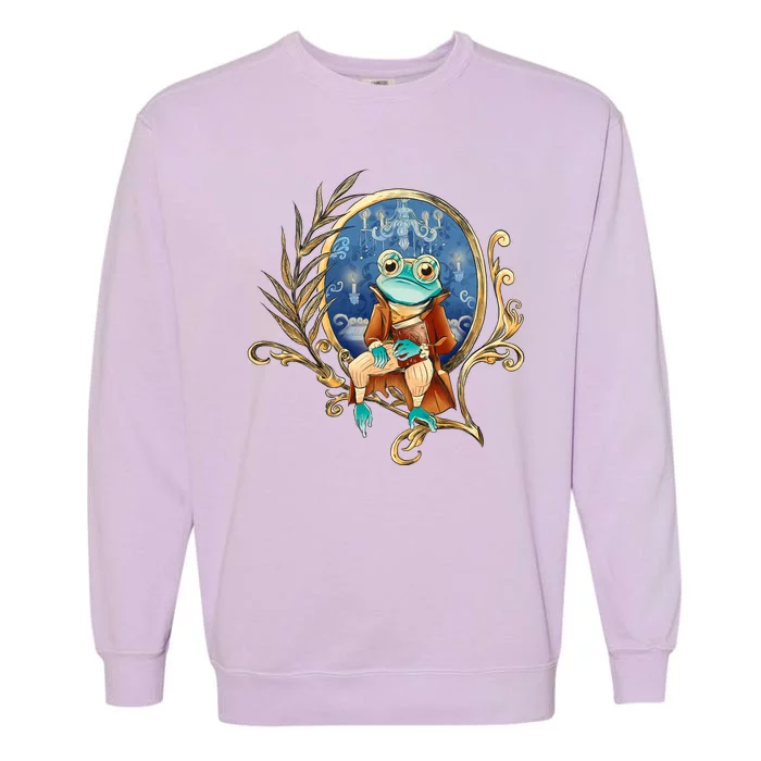 Magic Wizard Frog Fantasy Garment-Dyed Sweatshirt