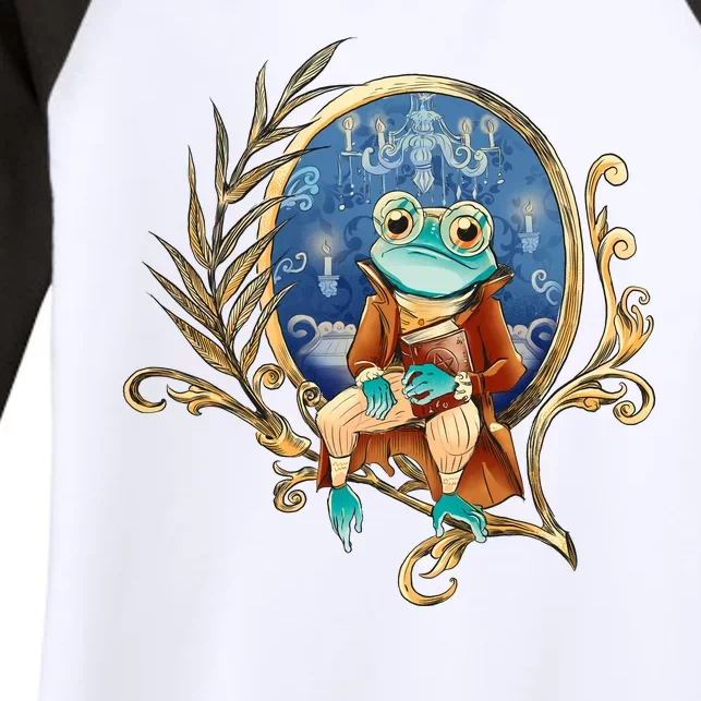 Magic Wizard Frog Fantasy Women's Tri-Blend 3/4-Sleeve Raglan Shirt