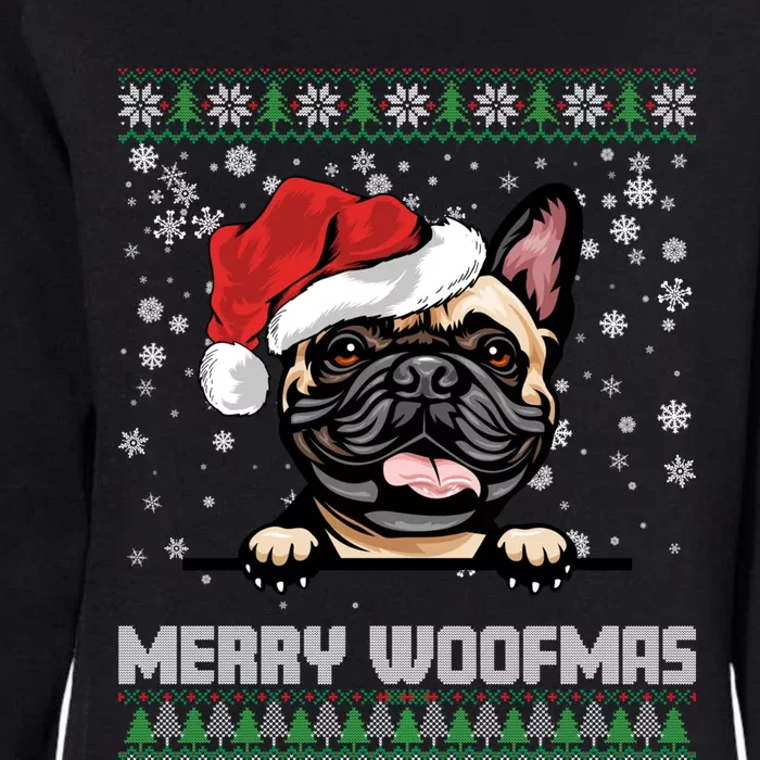 Merry Woofmas French Bulldog Christmas Dog Lovers Xmas Gift Womens California Wash Sweatshirt