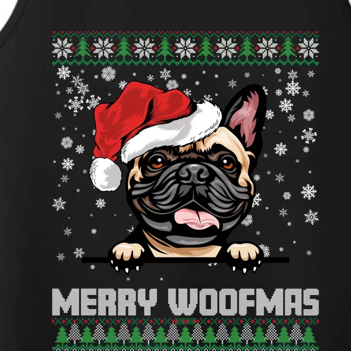 Merry Woofmas French Bulldog Christmas Dog Lovers Xmas Gift Performance Tank