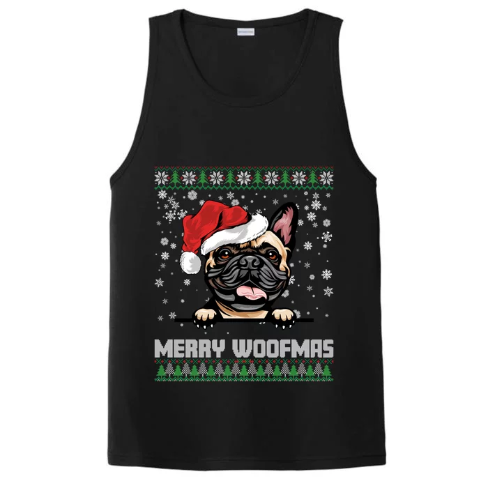 Merry Woofmas French Bulldog Christmas Dog Lovers Xmas Gift Performance Tank