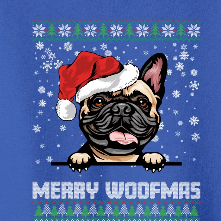 Merry Woofmas French Bulldog Christmas Dog Lovers Xmas Gift Toddler T-Shirt