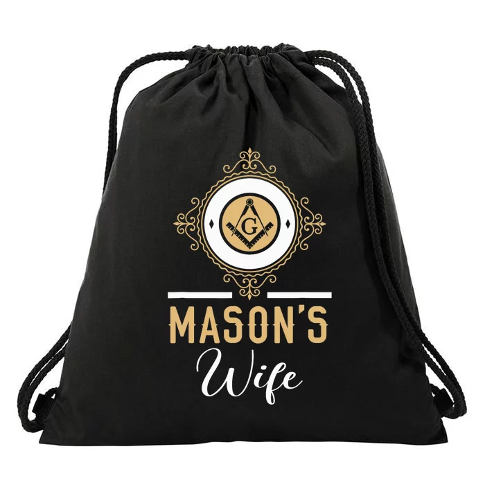 Mason's Wife Freemason Masonic Fraternal Freemasonry Drawstring Bag