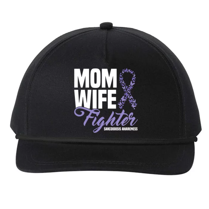 Mom Wife Fighter Purple Ribbon Sarcoidosis Awareness Gift Snapback Five-Panel Rope Hat