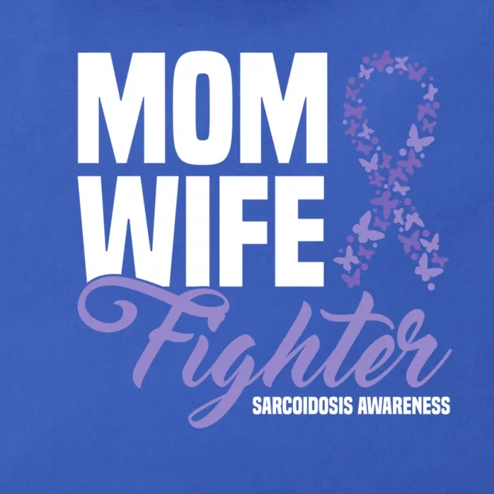 Mom Wife Fighter Purple Ribbon Sarcoidosis Awareness Gift Zip Tote Bag