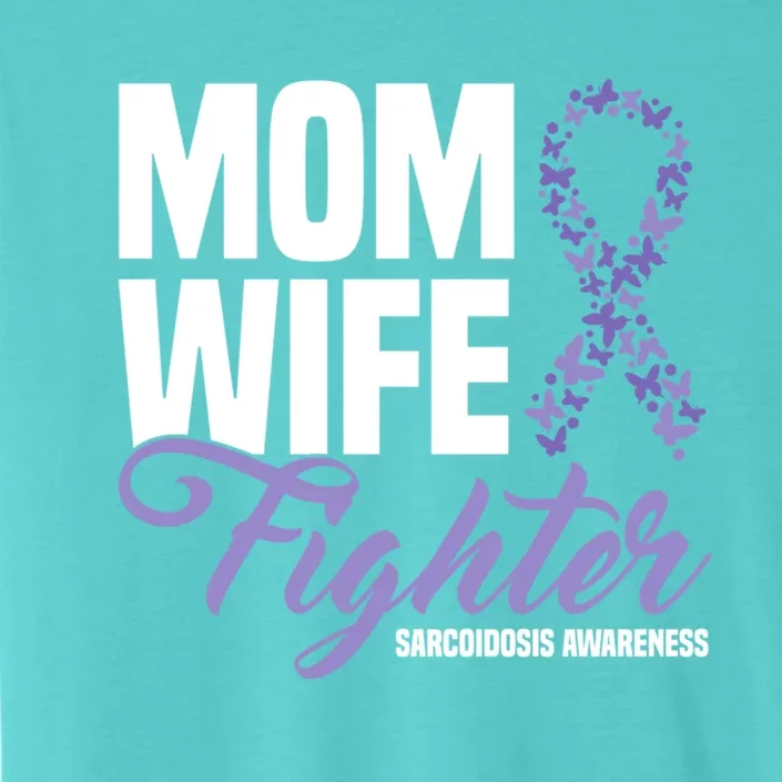 Mom Wife Fighter Purple Ribbon Sarcoidosis Awareness Gift ChromaSoft Performance T-Shirt