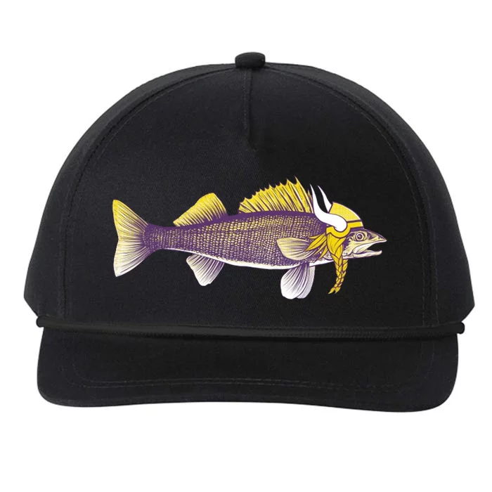 Minnesota Walleye Fishing Snapback Five-Panel Rope Hat