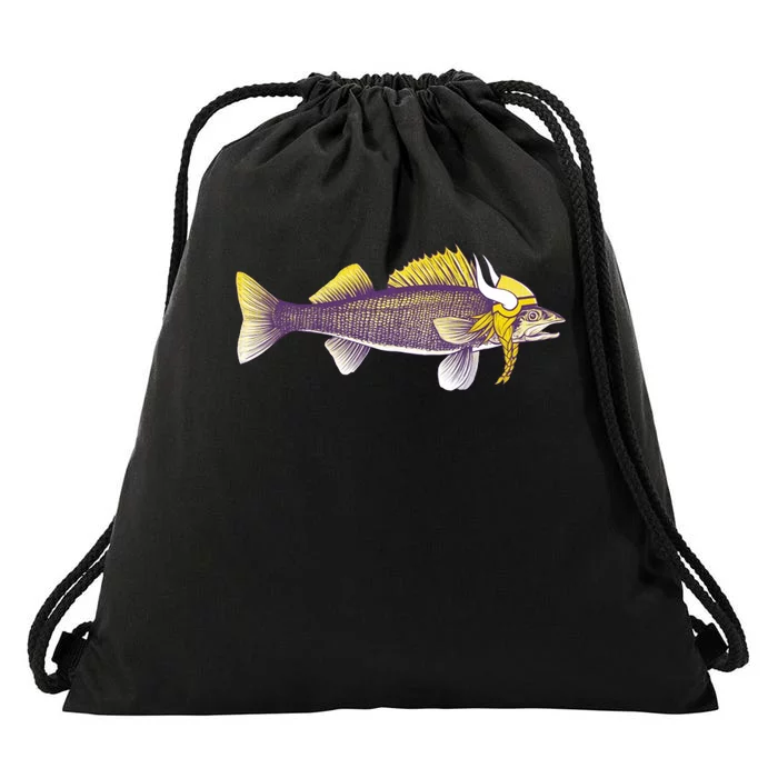 Minnesota Walleye Fishing Drawstring Bag