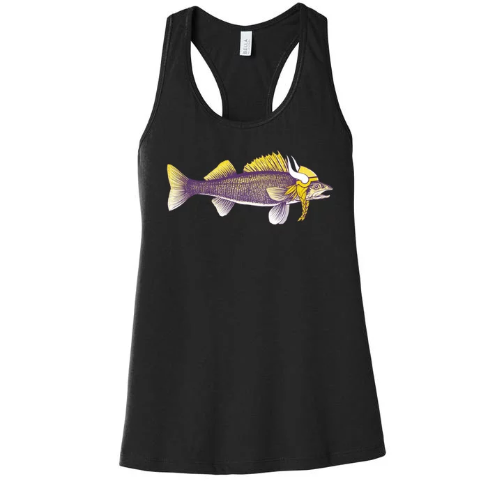 Minnesota Walleye Fishing Women's Racerback Tank