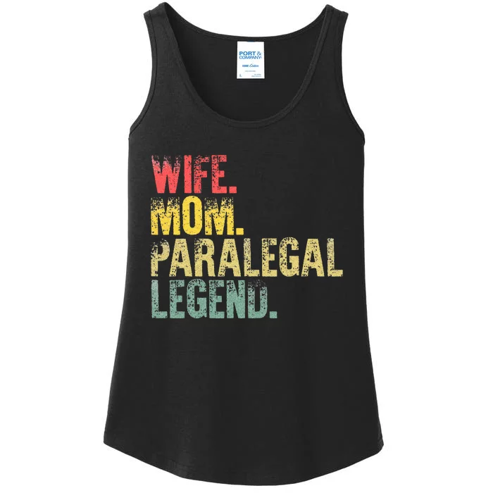 Mother Wo Funny Gift Wife Mom Paralegal Legend Ladies Essential Tank