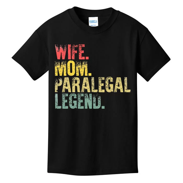 Mother Wo Funny Gift Wife Mom Paralegal Legend Kids T-Shirt