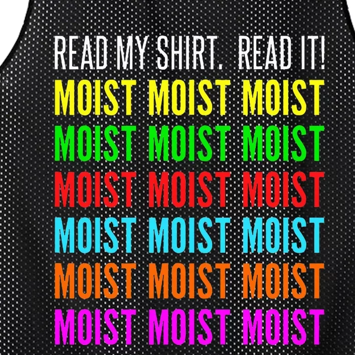 Moist Word Funny Read My For Moisture And Moist Lover Mesh Reversible Basketball Jersey Tank