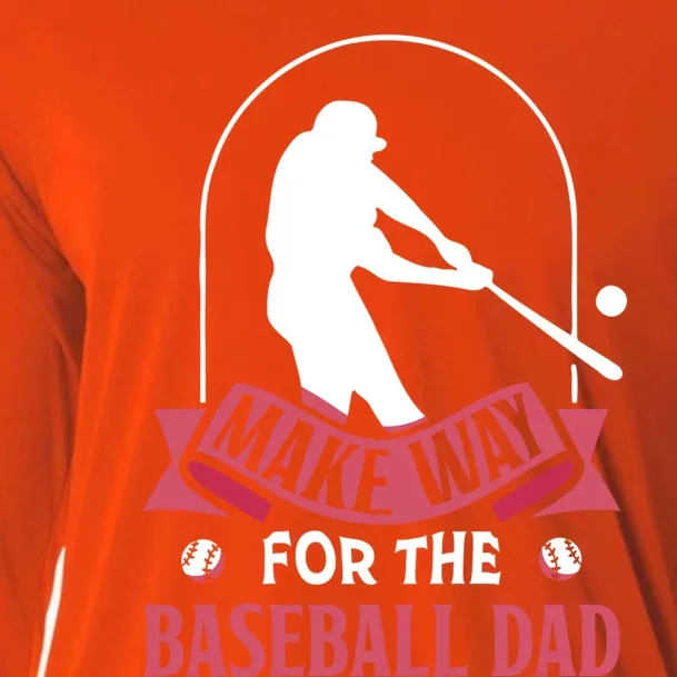 Make Way For The Baseball Dad Baseballer Father Daddy Papa Gift Cooling Performance Long Sleeve Crew