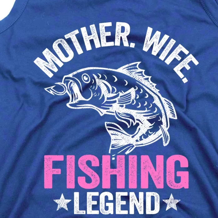 Mother Wife Fishing Legend Fisher Grandma Mom Fishing Gift Tank Top