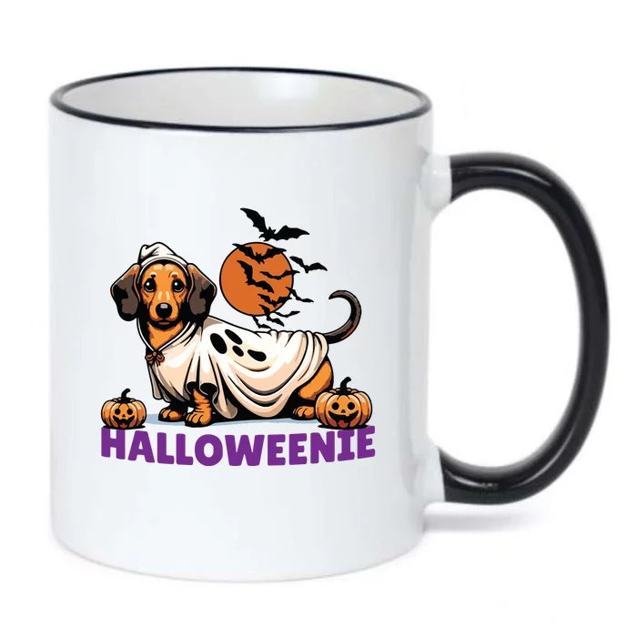 My Weenie Funny Dog Halloweenie Dachshund Weiner Halloween Black Color Changing Mug