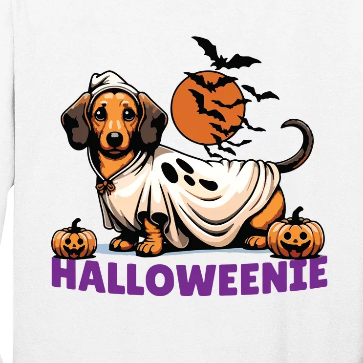 My Weenie Funny Dog Halloweenie Dachshund Weiner Halloween Long Sleeve Shirt