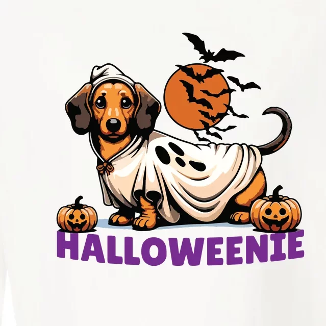 My Weenie Funny Dog Halloweenie Dachshund Weiner Halloween Cropped Pullover Crew