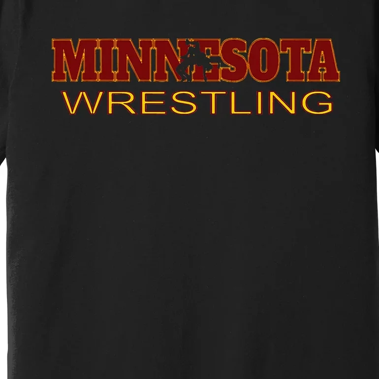 Minnesota Wrestling Freestyle Wrestler Gift State Pride Mn Premium T-Shirt