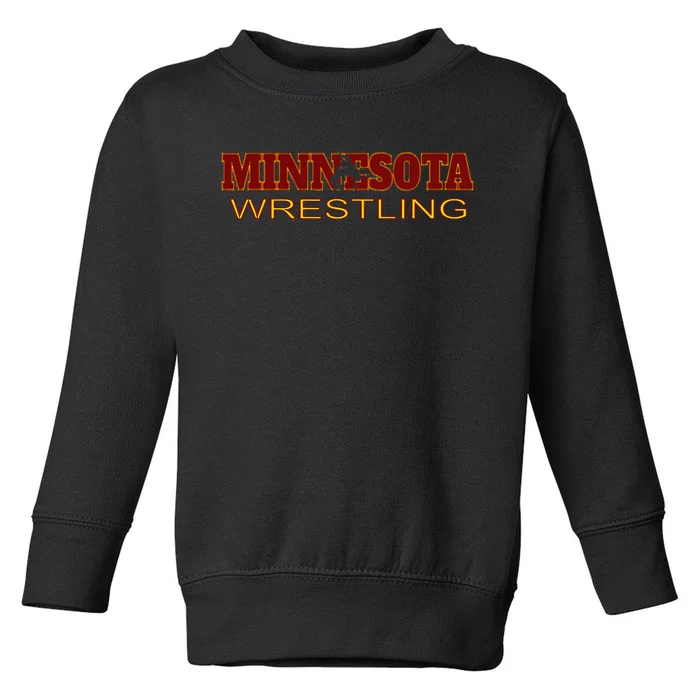 Minnesota Wrestling Freestyle Wrestler Gift State Pride Mn Toddler Sweatshirt