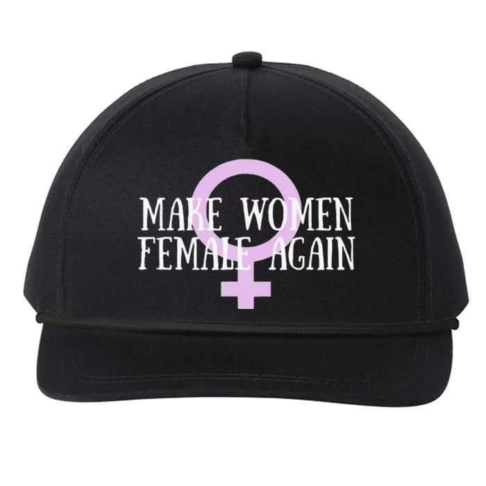 Make Wo Female Again Pro Wo Snapback Five-Panel Rope Hat