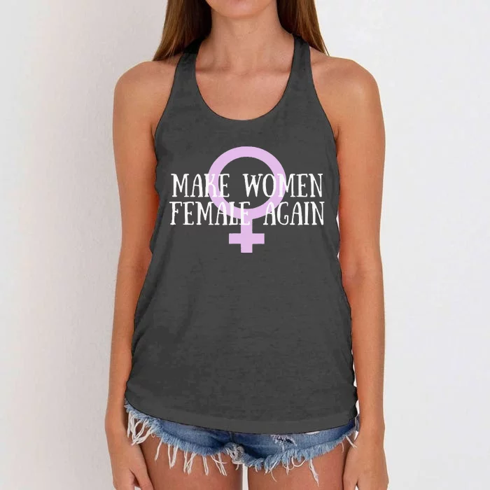 Make Wo Female Again Pro Wo Women's Knotted Racerback Tank