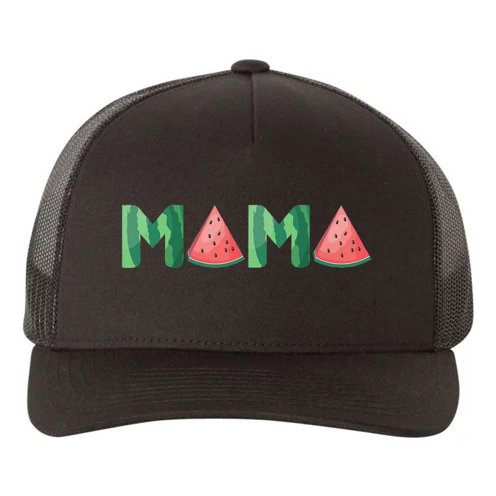 Mama Watermelon Funny Summer Fruit Gift Great Mother's Day Yupoong Adult 5-Panel Trucker Hat