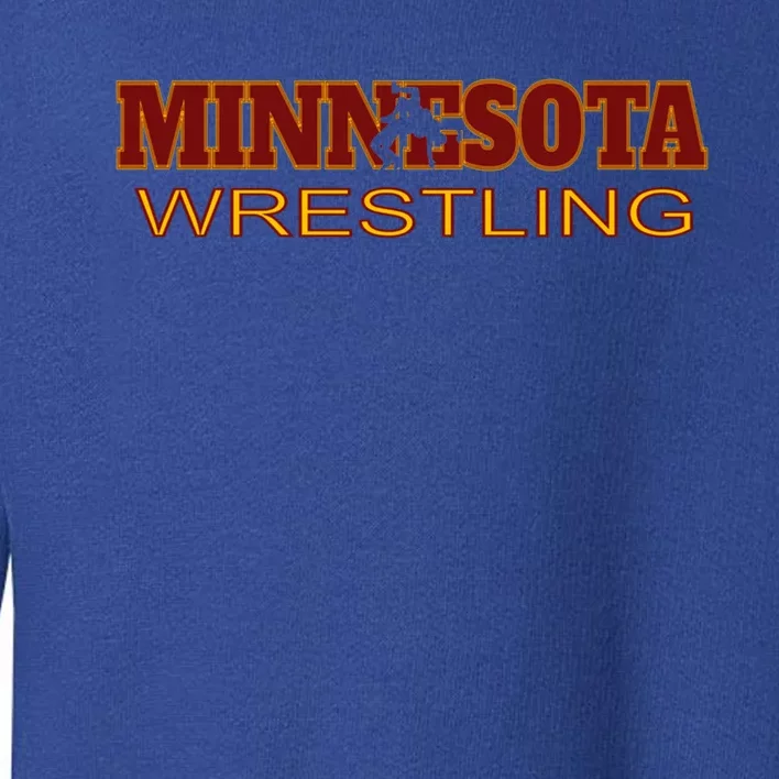 Minnesota Wrestling Freestyle Wrestler Gift State Pride Mn Gift Toddler Sweatshirt